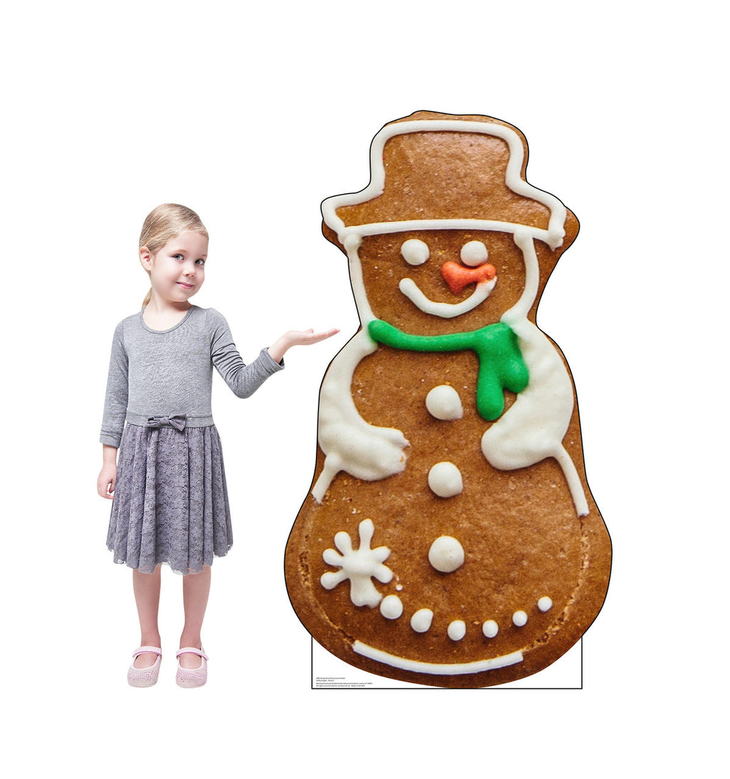 Festive Gingerbread Snowman Cutout