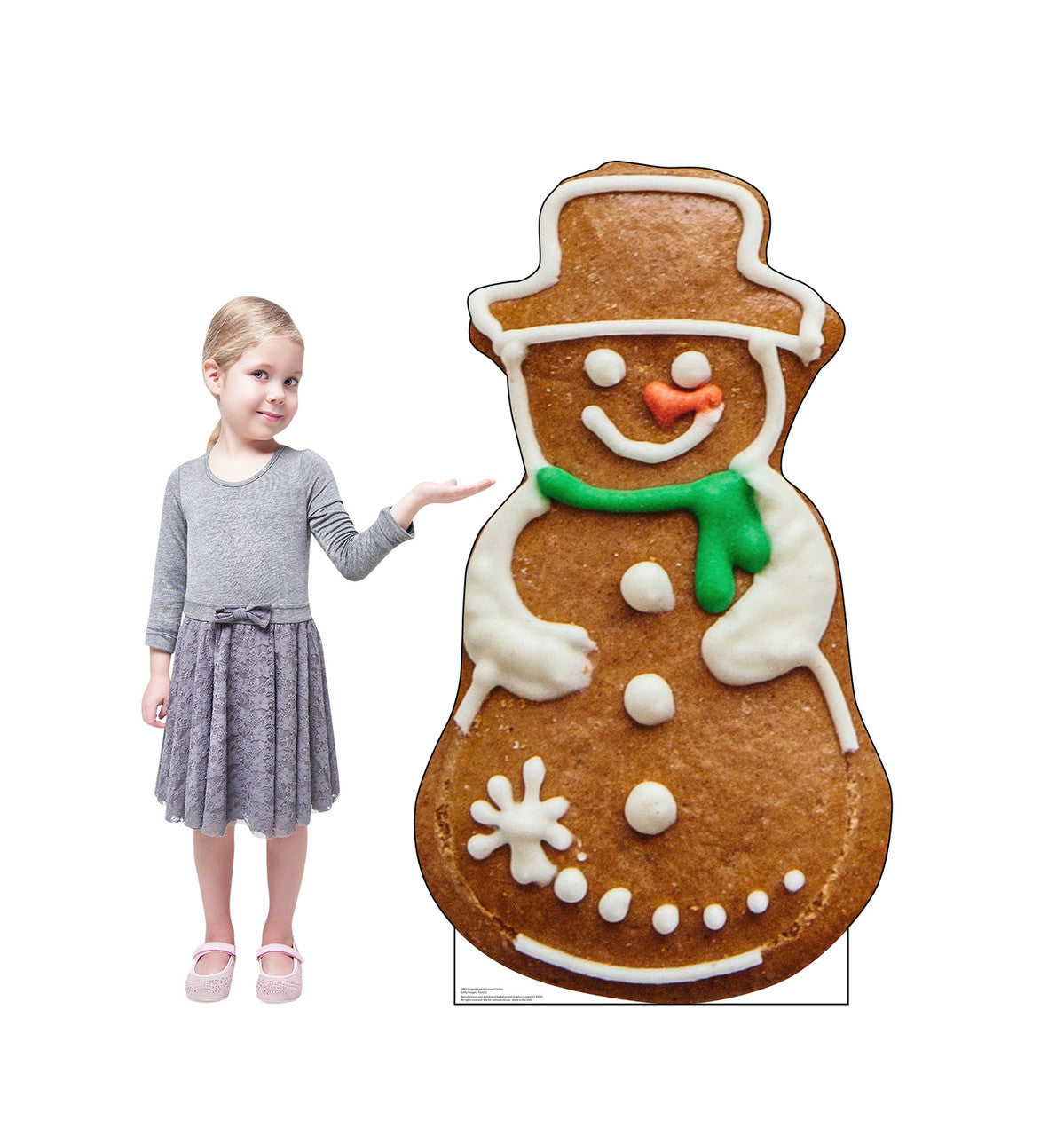 Festive Gingerbread Snowman Cutout
