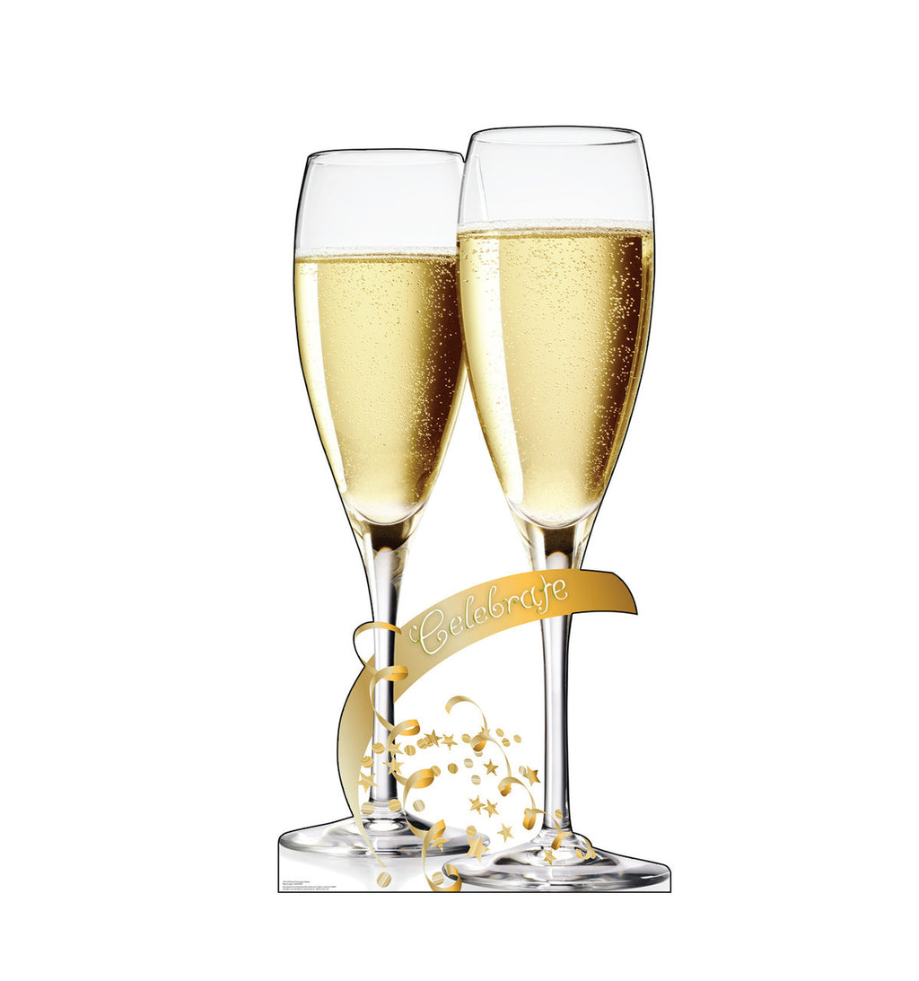 Celebrate Champagne Glasses Standup