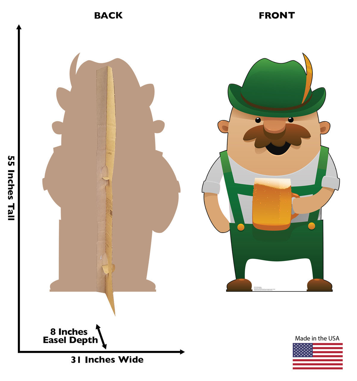 Irish Man Drinking Life-Size Cutout