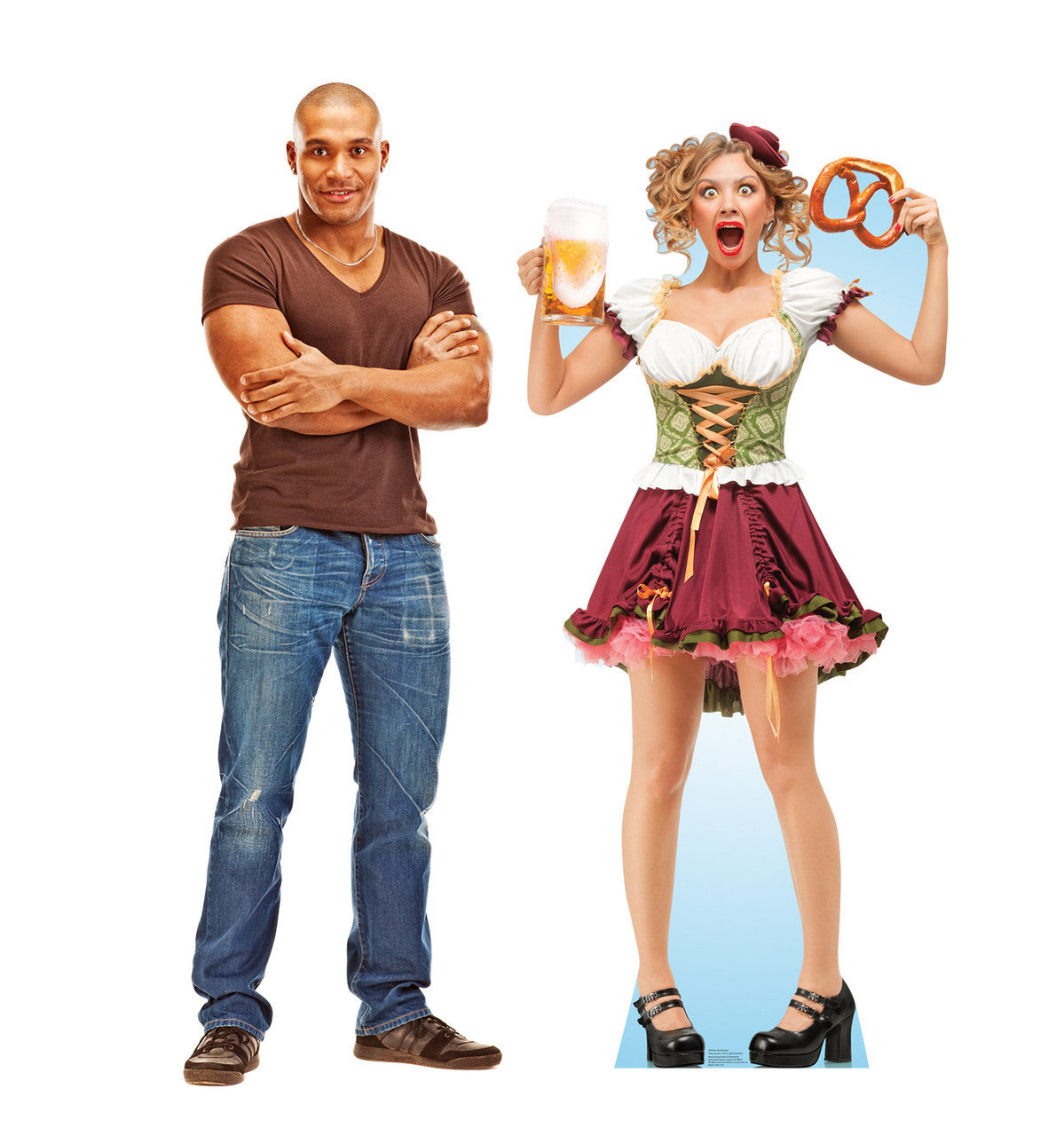 Bar Maid Pretzel Cardboard Cutout