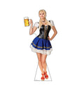 Charming Blue Skirt Bar Maiden Cutout