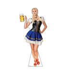 Charming Blue Skirt Bar Maiden Cutout