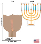 Hanukkah Menorah Cutout