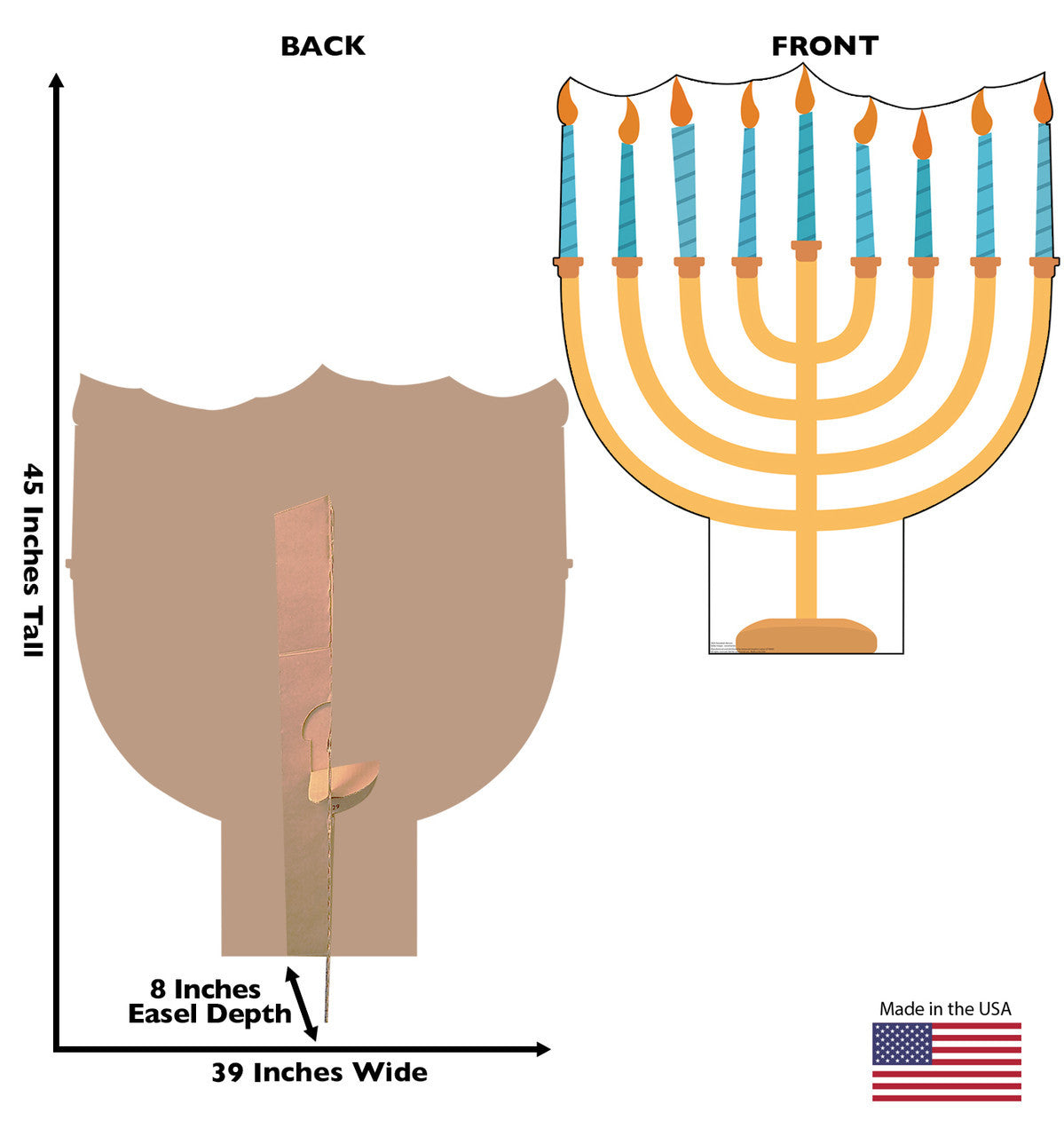 Hanukkah Menorah Cutout