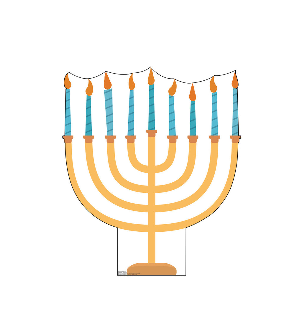Hanukkah Menorah Cutout