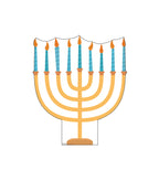 Hanukkah Menorah Cutout