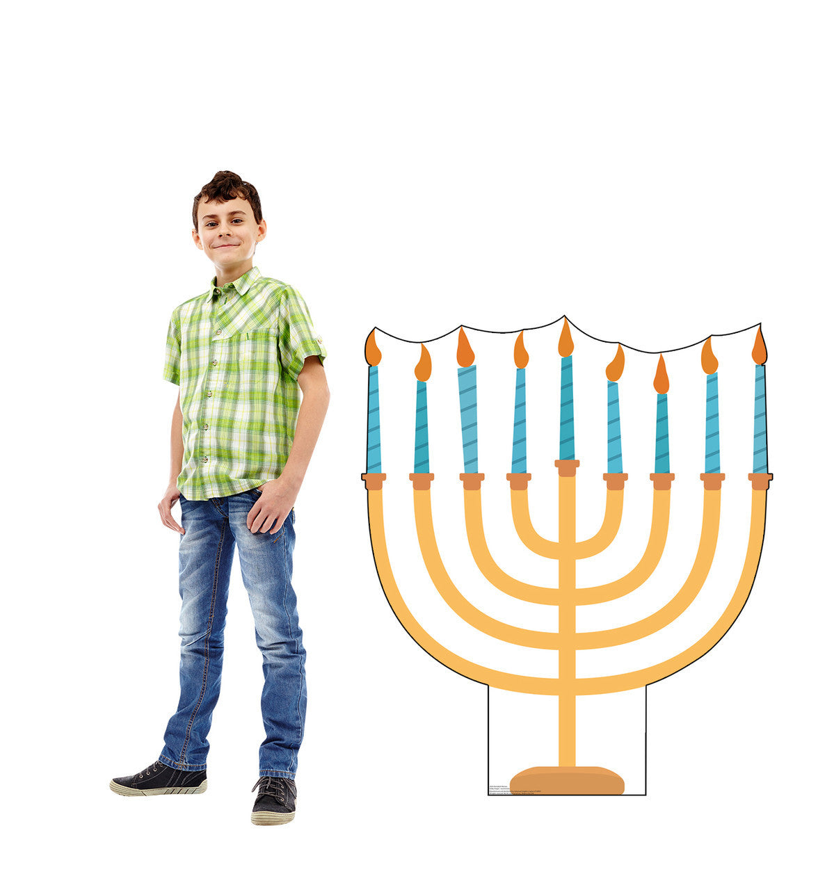 Hanukkah Menorah Cutout