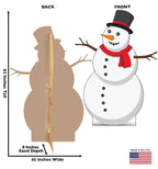 Charming Illustrated Snowman Cutout