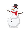 Charming Illustrated Snowman Cutout