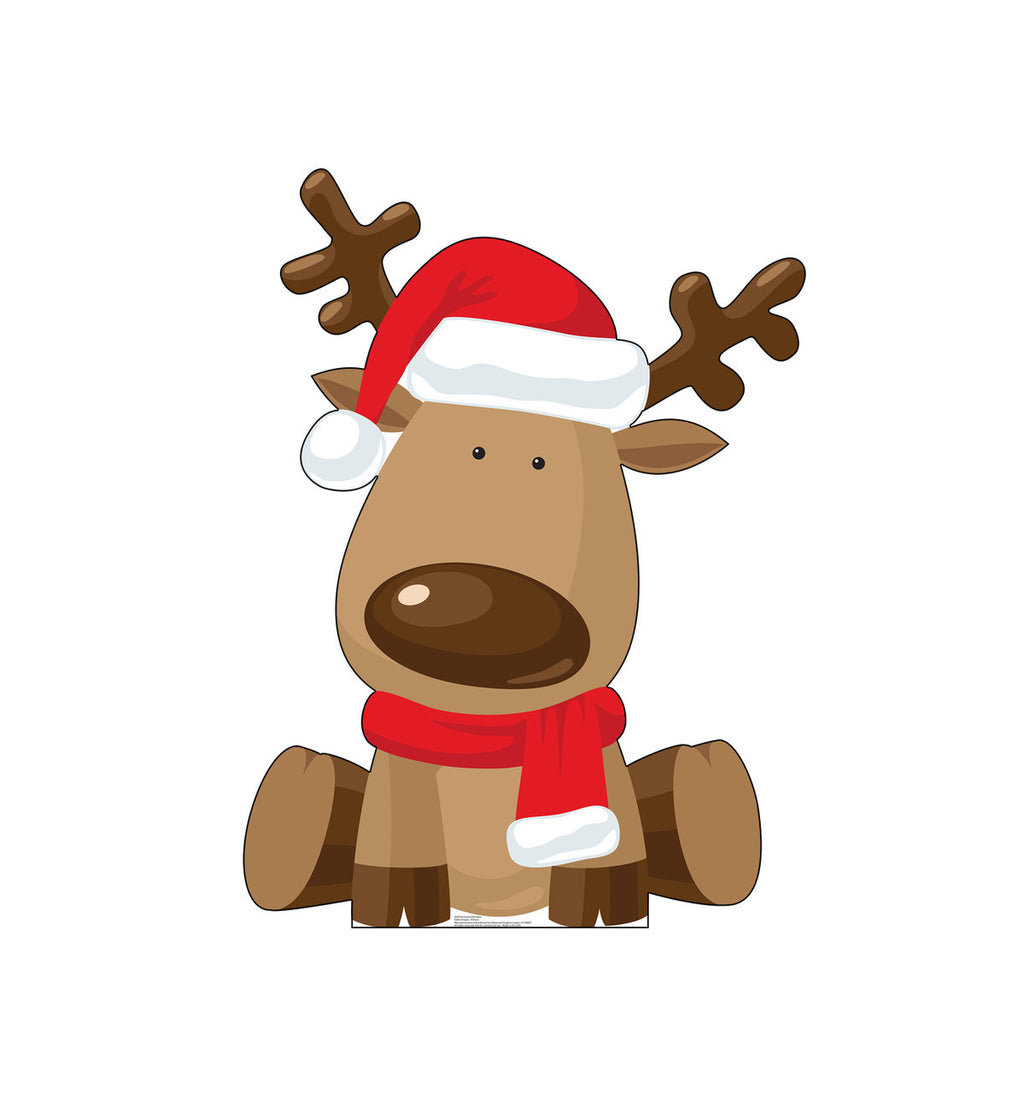 Charming Illustrated Reindeer Cutout