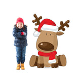 Charming Illustrated Reindeer Cutout