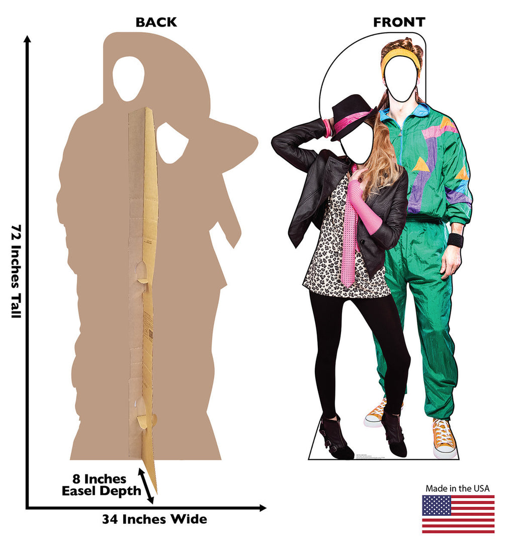 Retro 80's Couple Standup Cutout