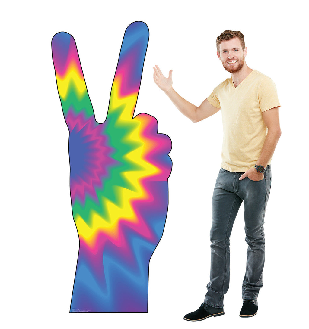 70's Peace Fingers Cutout