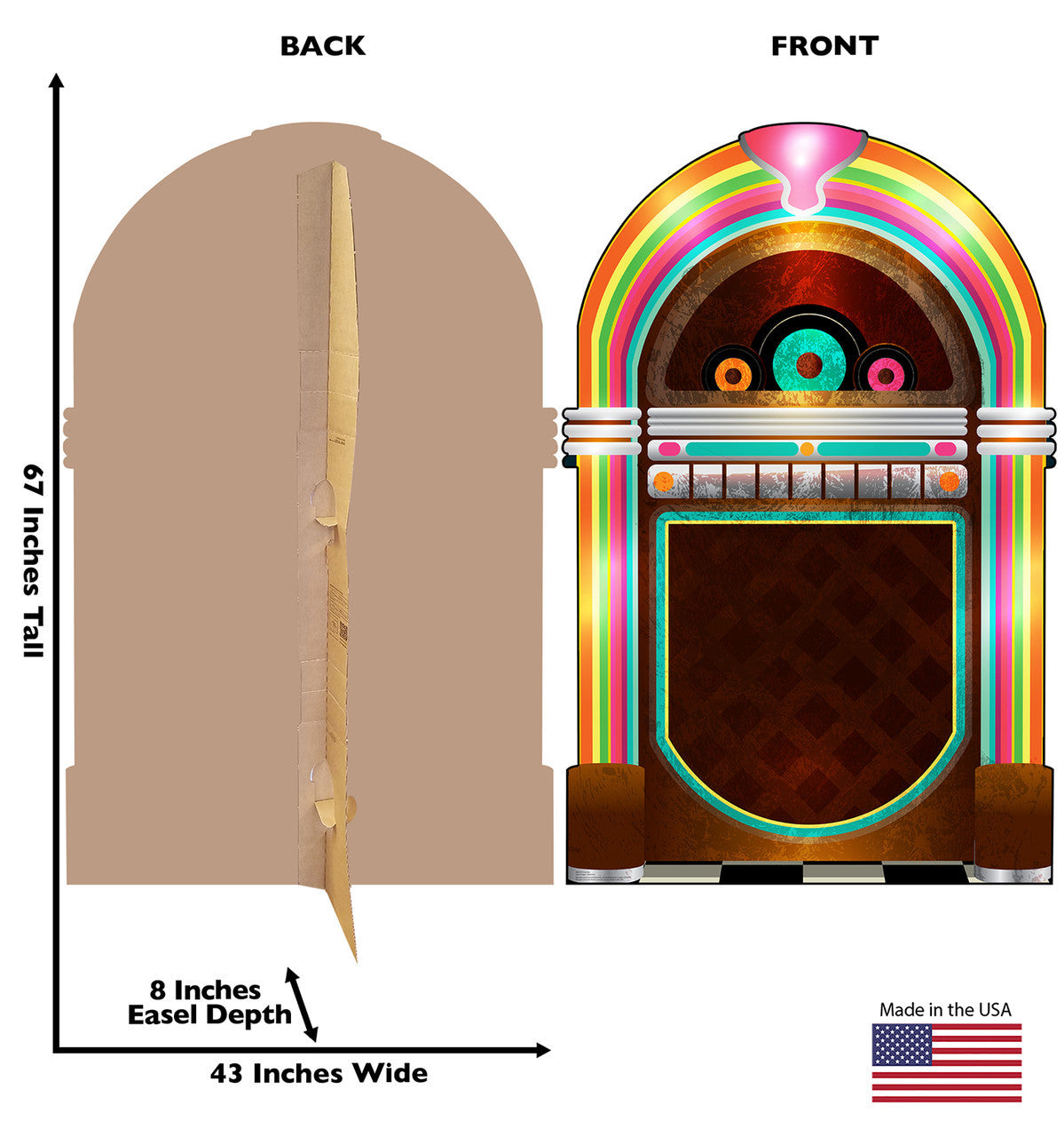 Retro Juke Box Cardboard Cutout
