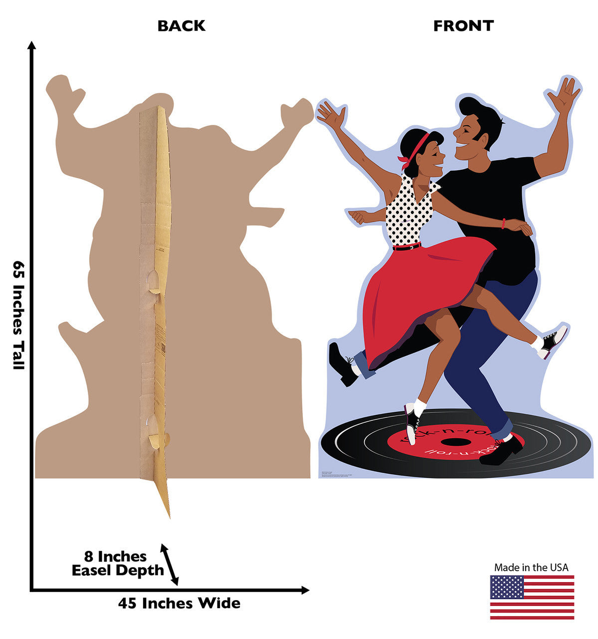 Retro 50's Dance Duo Cutout