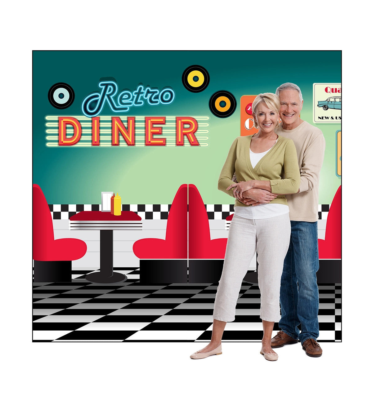 50's Backdrop Double Wide Standup