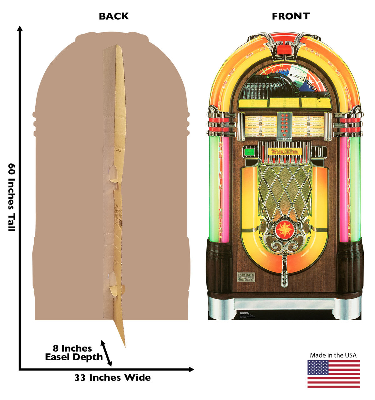 Wurlitzer Juke Box Dimensions