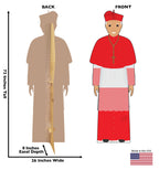 Pope in Style: Red Outfit Cardboard Cutout