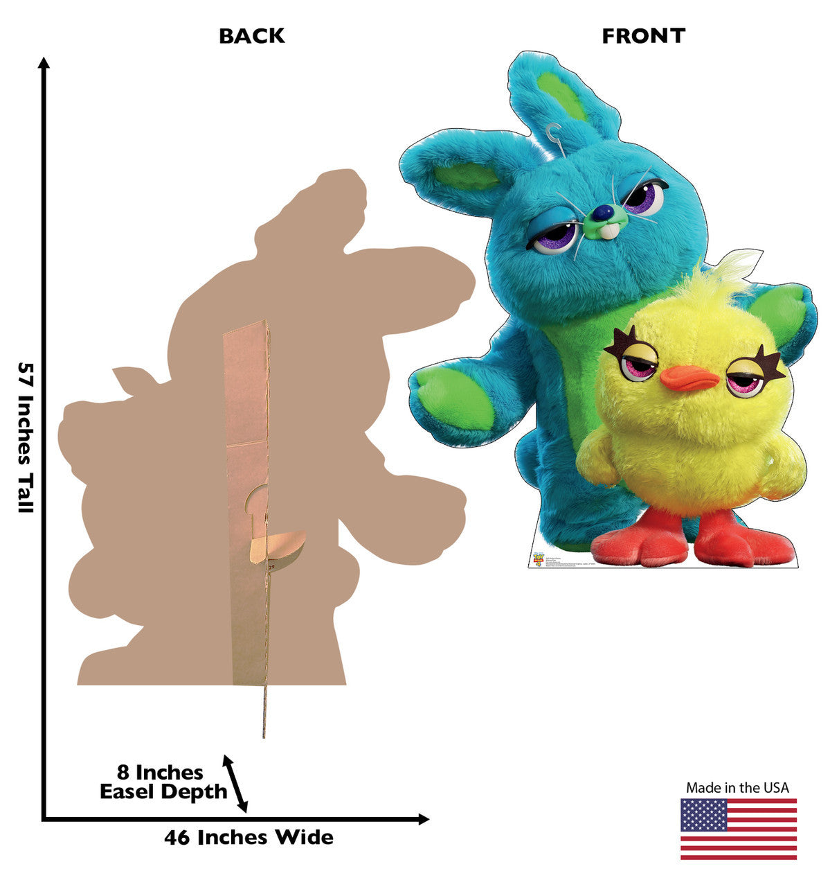 Ducky and Bunny Life-Size Cutout
