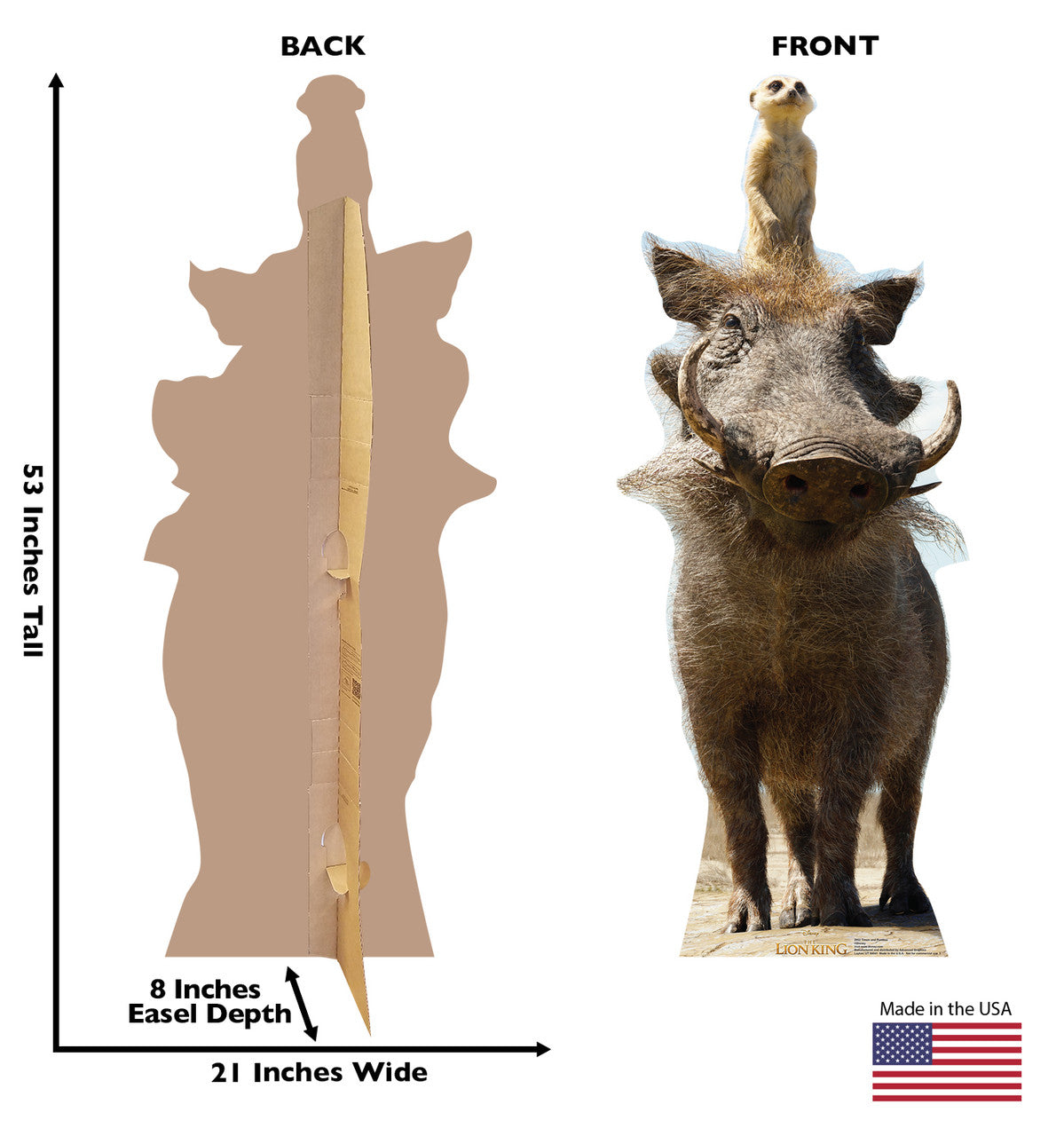 Timon and Pumbaa Lifesize Cardboard Cutout