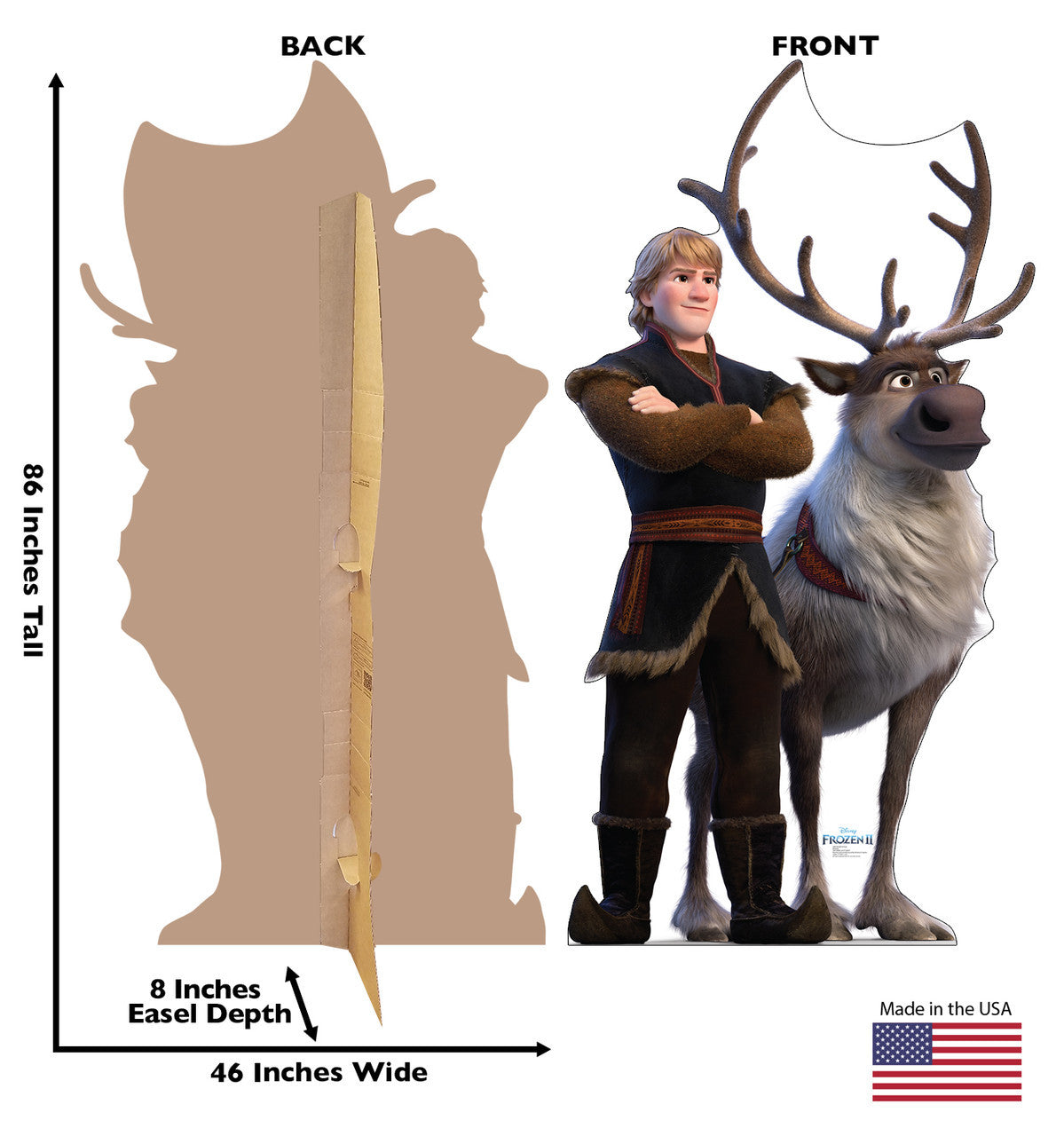 Kristoff & Sven Life-Size Cardboard Cutout