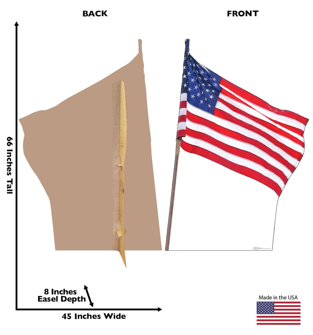 Patriotic American Flag Cardboard Cutout