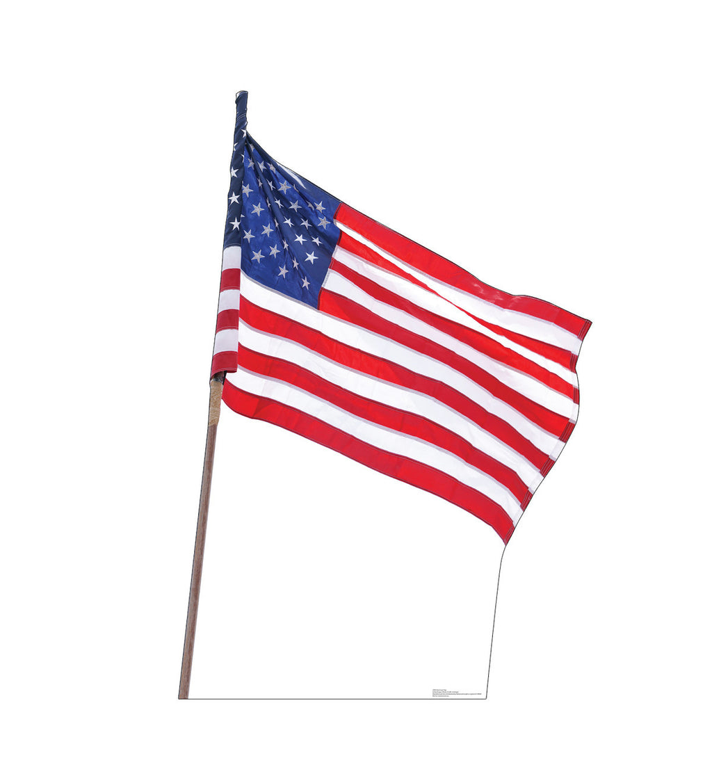 Patriotic American Flag Cardboard Cutout