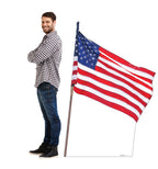 Patriotic American Flag Cardboard Cutout