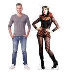 Charming Steampunk Lady Cardboard Cutout