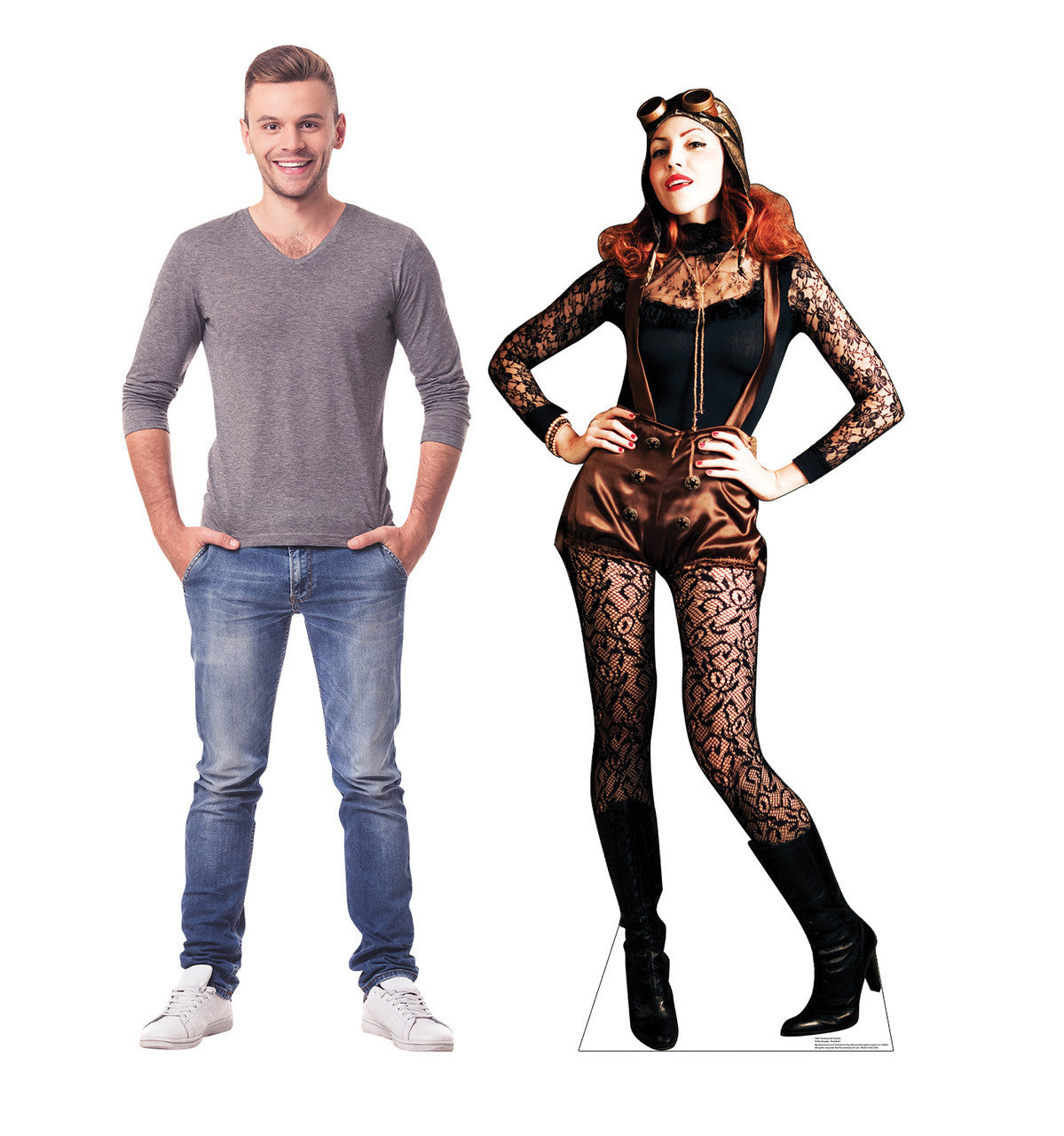 Charming Steampunk Lady Cardboard Cutout