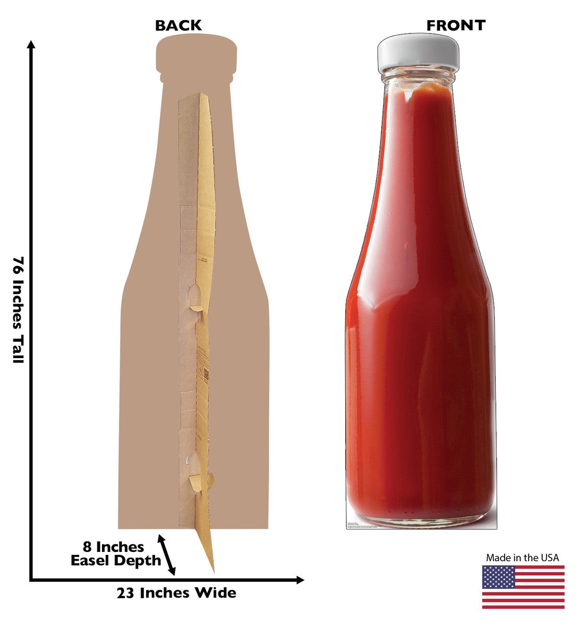 Ketchup Bottle Cardboard Cutout