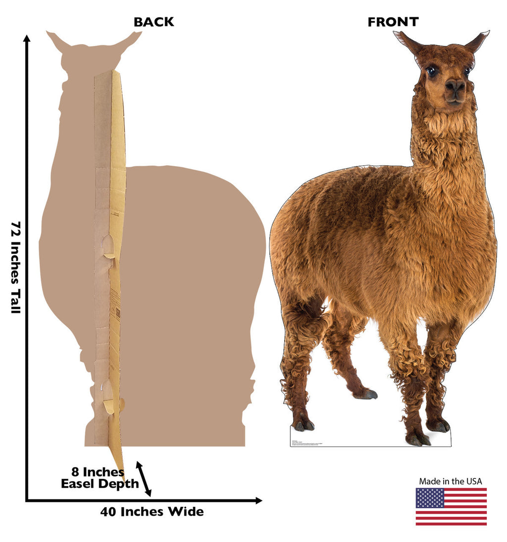 Whimsical Llama Life-Size Cutout