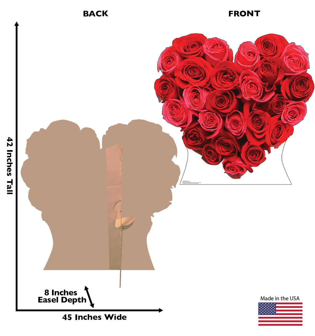 Heartfelt Red Roses Cutout