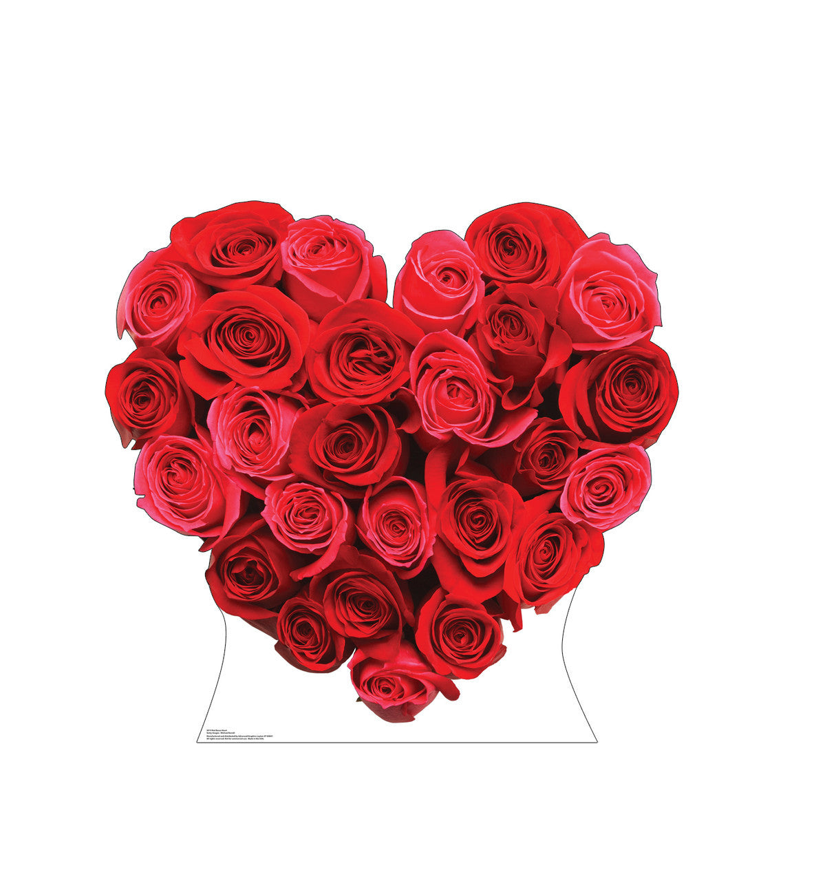 Heartfelt Red Roses Cutout