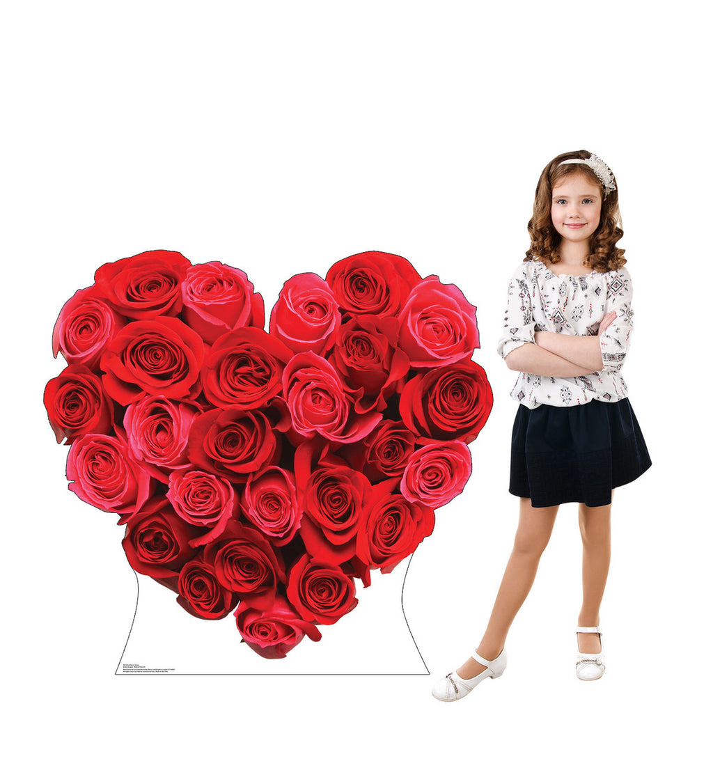 Heartfelt Red Roses Cutout