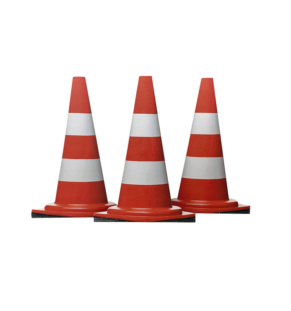 Construction Cones (Set of Three) Standup