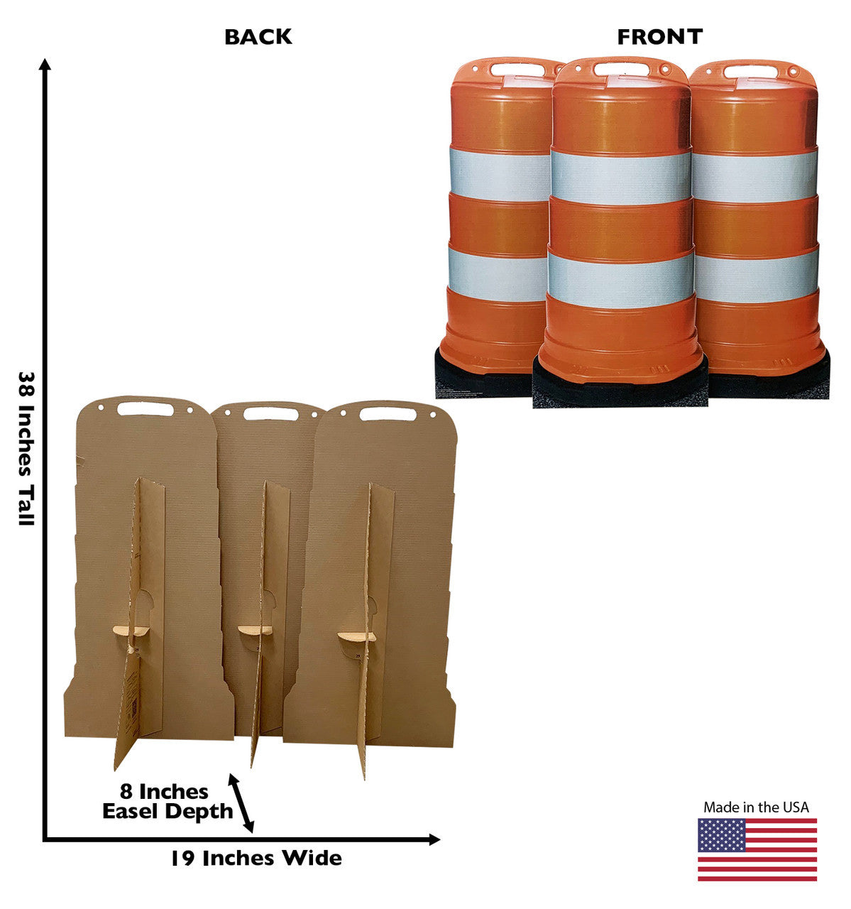 Construction Barrel Cutouts (Set of Three)