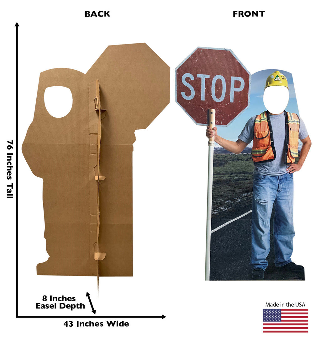 Standout Construction Worker Cutout