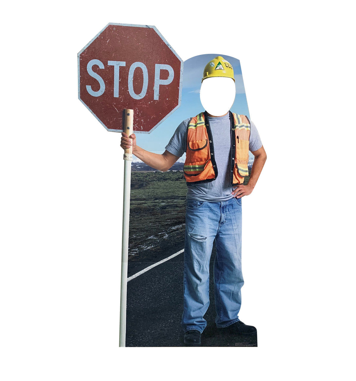 Standout Construction Worker Cutout