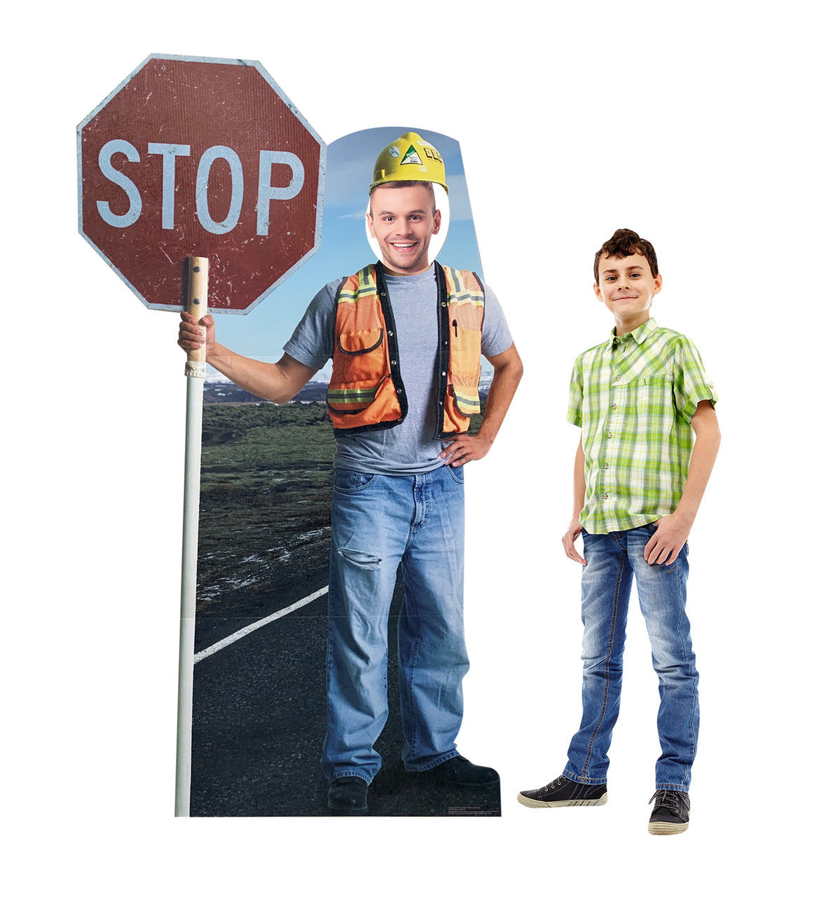 Standout Construction Worker Cutout