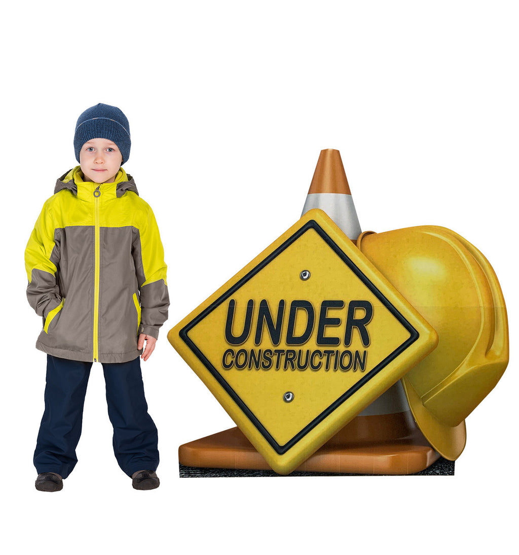 Caution: Under Construction Cardboard Cutout