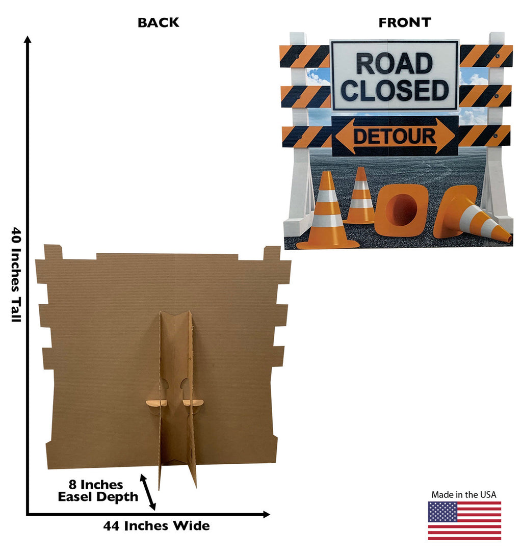 Road Closed Detour Cutout