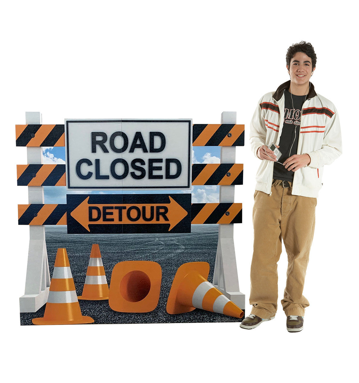 Road Closed Detour Cutout