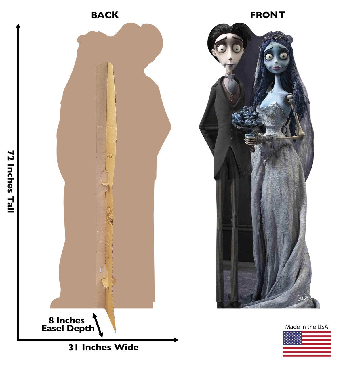 Charming Corpse Bride & Groom Cutout