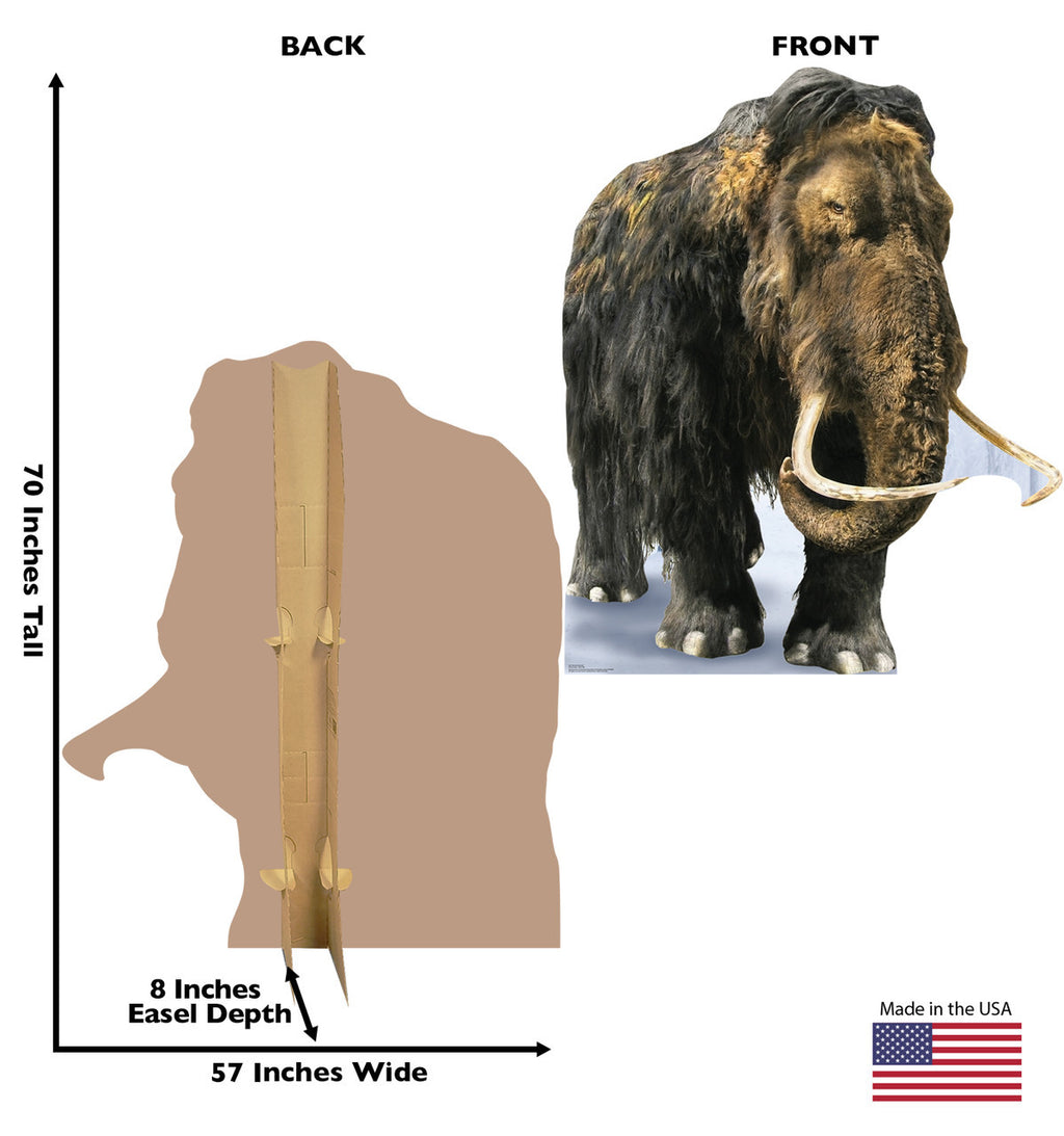 Adventurous Woolly Mammoth Lifesize Cutout