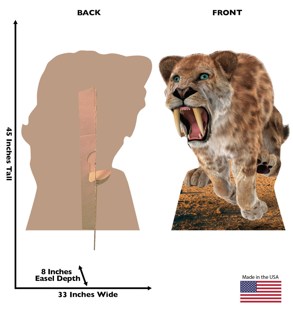 Saber Tooth Tiger Life-Size Cutout