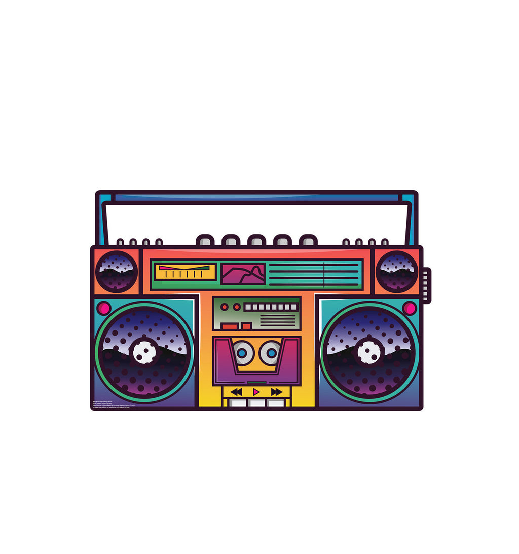 Illustrated Portable Stereo Standup
