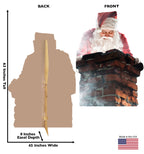 Santa in the Chimney Life-Size Cardboard Standee