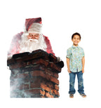 Santa in the Chimney Life-Size Cardboard Standee